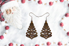 Christmas Earrings Laser Cut. Christmas Tree Laser Cut. Product Image 2