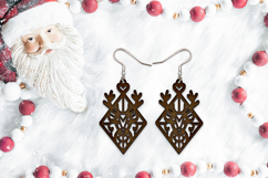 Christmas Earrings Laser Cut. Christmas Deer Laser Cut. Product Image 3