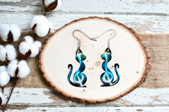 Cute Cat Earrings Laser Cut. Laser Cut earrings SVG. Product Image 2