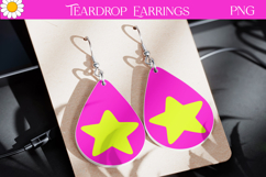 Neon Star Teardrop Earrings | Earrings Product Image 1