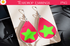 Neon Star Teardrop Earrings | Earrings Product Image 1