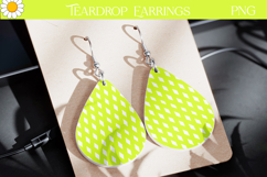 Neon Teardrop Earrings | Lime Geometric Jewelry Design Product Image 1