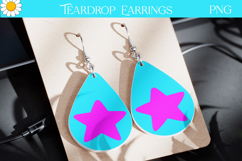 Neon Star Teardrop Earrings | Earrings Product Image 1