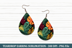 Tropical Leaves Teardrop Earring | Teardrop Earring Product Image 1