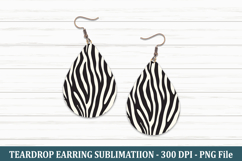 Zebra Skin Teardrop Earring | Teardrop Earring Product Image 1