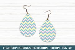 Pastel Zig Zag Teardrop Earring | Teardrop Earring Product Image 1
