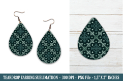 Snowflake Teardrop Earring | Earring Sublimation Product Image 1