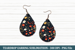 Floral Teardrop Earring | Teardrop Earring Product Image 1