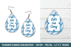 Let&#039;s Get Cozy Teardrop Earring | Earring Sublimation Product Image 1