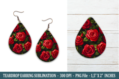 Rose Flower Teardrop Earring | Earring Design Product Image 1