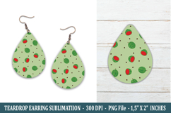 Watermelon Teardrop Earring | Earring Sublimation Product Image 1