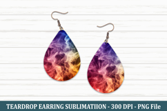 Colorful Smoke Teardrop Earring | Teardrop Earring Product Image 1