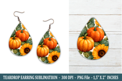 Fall Teardrop Earring | Earring Sublimation Product Image 1