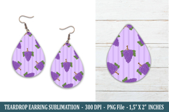 Grapes Teardrop Earring | Earring Sublimation Product Image 1
