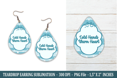 Winter Coquette Quote Teardrop Earring | Earring Sublimation Product Image 1