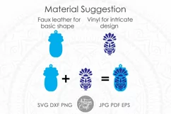 leather earring template for making tiki jewelry 