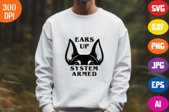 German Shepherd Ears Up System Armed SVG, PNG Product Image 1