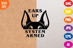 German Shepherd Ears Up System Armed SVG, PNG Product Image 3