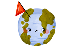 Cute Earth Day Climate Change Illustration Set Hand Drawn Pl Product Image 2