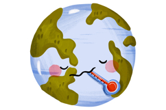 Cute Earth Day Climate Change Illustration Set Hand Drawn Pl Product Image 3