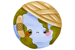 Cute Earth Day Climate Change Illustration Set Hand Drawn Pl Product Image 4