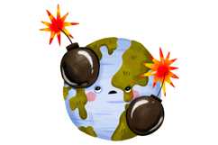 Cute Earth Day Climate Change Illustration Set Hand Drawn Pl Product Image 6