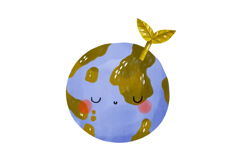 Cute Earth Day Planet Clipart Set Kawaii Eco Earth Product Image 3