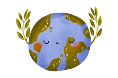 Cute Earth Day Planet Clipart Set Kawaii Eco Earth Product Image 7