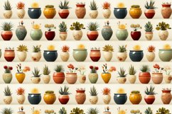 4 Earth Colored Clay Pots Seamless Pattern Product Image 3