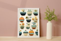 4 Earth Colored Clay Pots Seamless Pattern Product Image 4