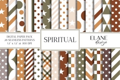 Fall Colors Digital Paper, Earth Colors Seamless Patterns Product Image 1