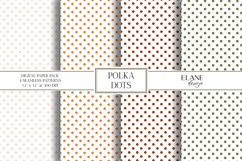 Earth Nature Tones Polka Dots, 4 JPG Seamless Patterns Product Image 1