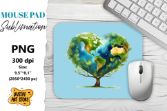 Earth Day mouse pad sublimation. Product Image 1
