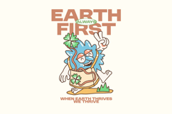 Earth First Always, Environment Graphic T-shirt Design Product Image 1