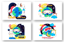 10 Happy Earth Hour Day Illustration Product Image 2