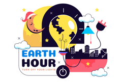 10 Happy Earth Hour Day Illustration Product Image 4