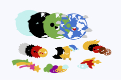 Kawaii Earth and Space 3D SVG Product Image 4