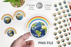 Earth Rainbow Sticker Product Image 1