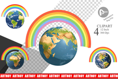 Earth Rainbow Clipart Product Image 1