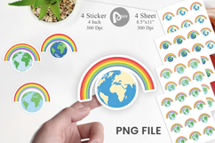 Earth Rainbow Sticker Product Image 1