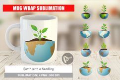 Mug Wrap Earth with a Seedling Product Image 1