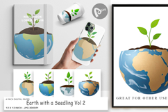 Digital Paper Earth with a Seedling Product Image 1
