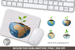 Mouse Pad Earth with a Seedling Product Image 1