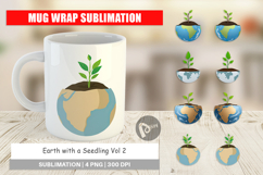Mug Wrap Earth with a Seedling Product Image 1