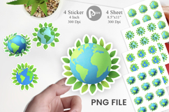 Earth Leaves Sticker Product Image 1