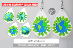 Earring Earth with Leaves Product Image 1