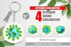 Keychain Earth with Leaves Product Image 1