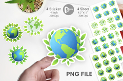 Earth Leaves Sticker Product Image 1