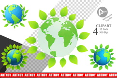 Earth Leaves Clipart Product Image 1