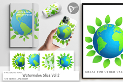 Digital Paper Earth with Leaves Product Image 1